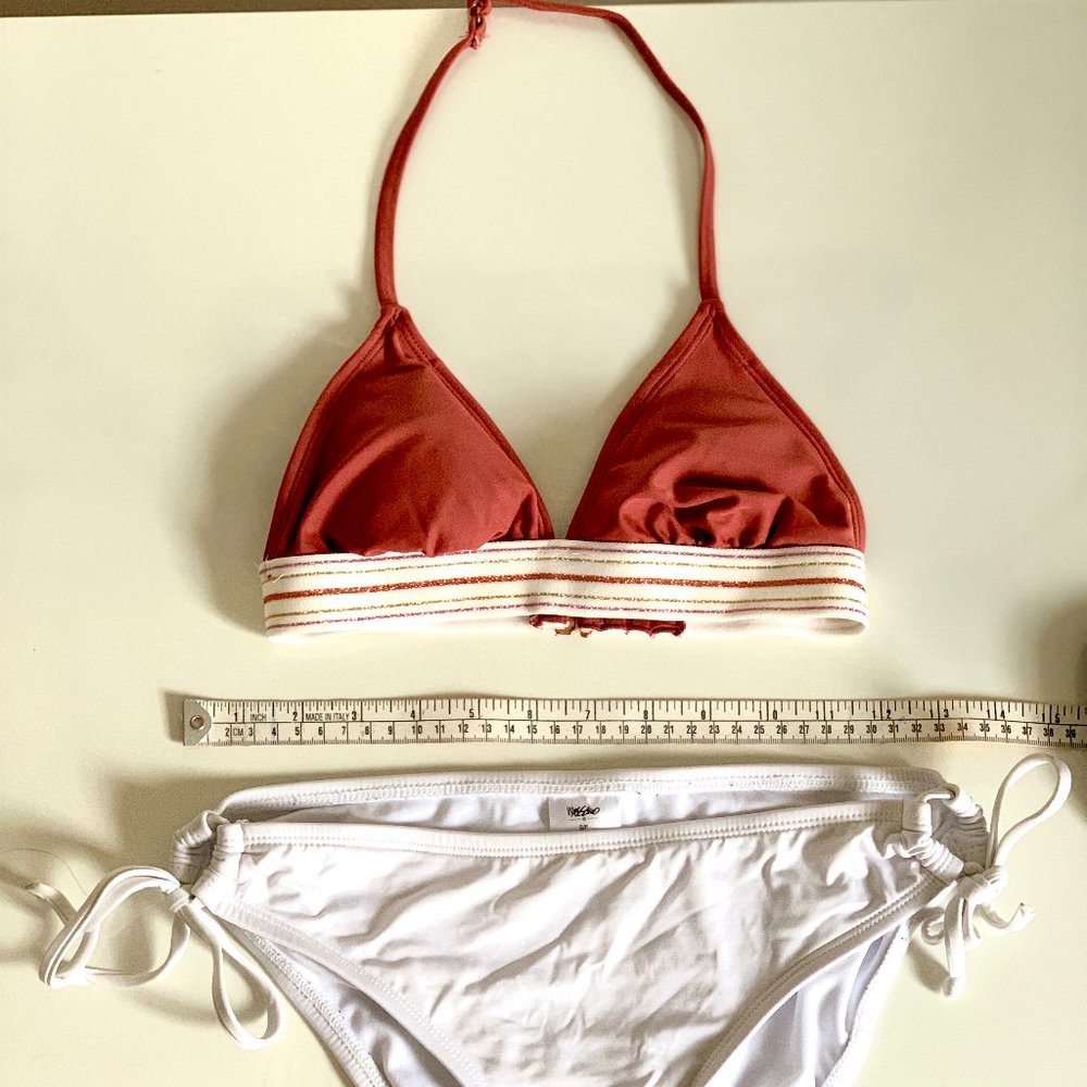 Rustic Orange Triangle Bikini Sz Small Set